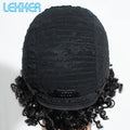 Lekker Black Short Pixie Cut Curly Bob 100% Human Hair Wigs For Women Brazilian Remy Hair Full Machine Made Glueless Daily Wigs