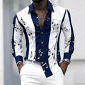 Men's collared shirt with creative musical note print | SAMAG