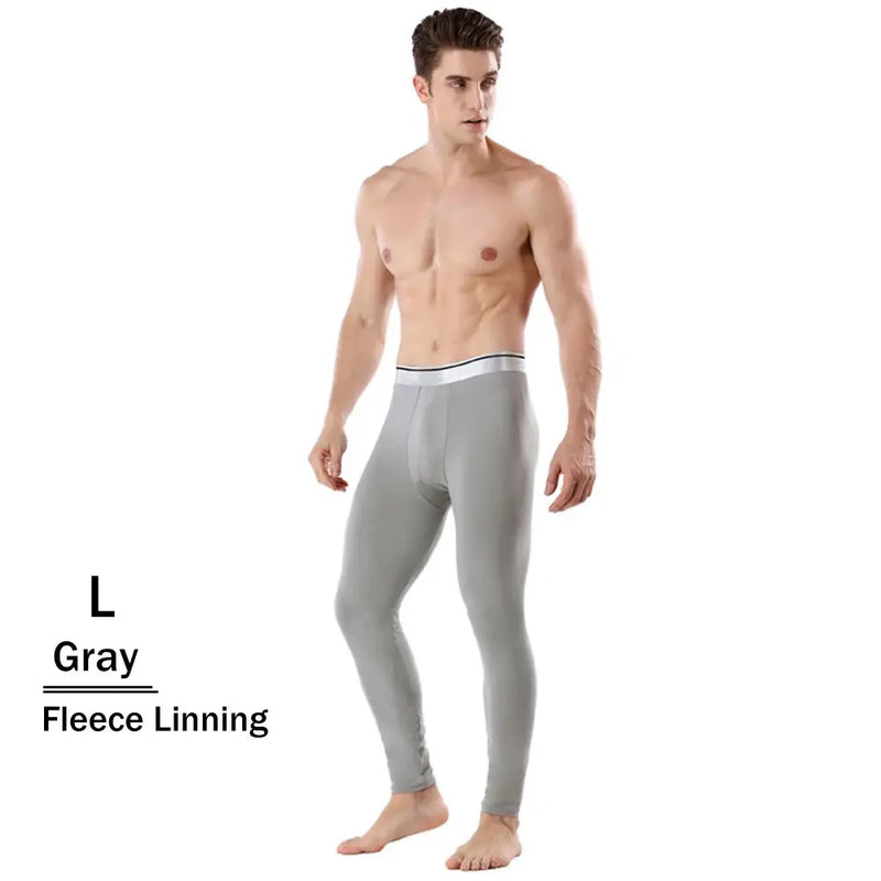 Men's Thermal Underwear Pants Winter Thick Fleece Lined Long Johns Warm Leggings Base Layer Bottoms