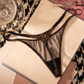 Ice Slik Low Waist Girls G String Leopard Flower Women Panties Sexy Briefs Thong T-back Underwear Female Lingerie Size S-XL