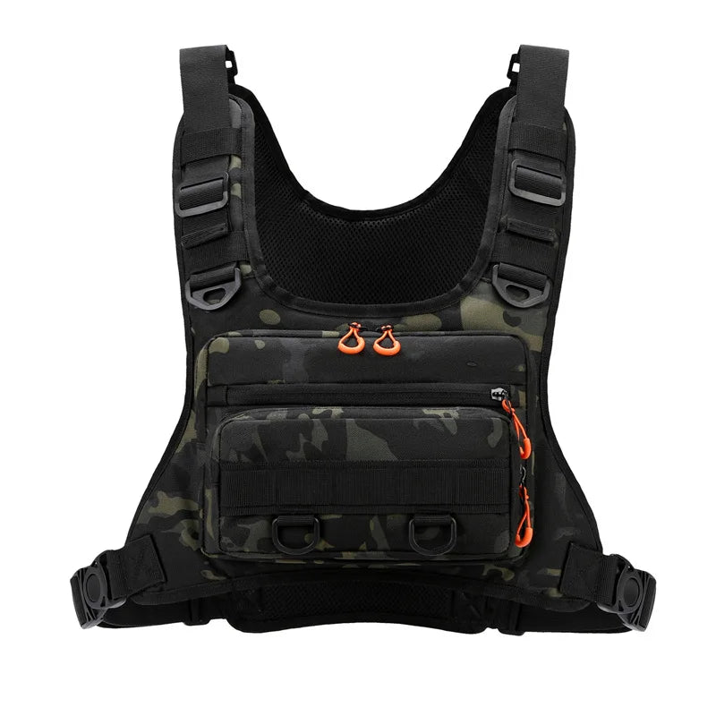 Fishing Tackle Vest Chest Bag for Men Camo Tactical | SAMAG