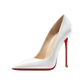 New Black High Heels for Women with Slim Heels, Pointed and sexy Professional White Plus Size Single Shoes