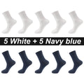 10Pairs/Lot Men Combed Cotton Socks Black Casual Business | SAMAG