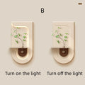Entrance Decoration Porch Green Plant Ornaments Entrance Corridor LED Wall Lamp Painting High-End Living Room Mural Lamp
