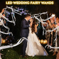 12-60Pcs Light Up Wedding Sparklers LED Wedding Wands Streamers Silk Fairy Wands with Bells  for Wedding Birthday Party Supplies