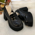 2026 New Retro Le Fu Shoes  Thick Soled High Heels Daily Luxury Women's Solid Color Temperament Mary Jane with Follow-up Shoes
