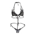 Sexy Crotchless Bra Set New Sexy Lingerie Woman 2 Pieces Transparent Women's Lace Panties Erotic Beautiful Bra And Thong Set
