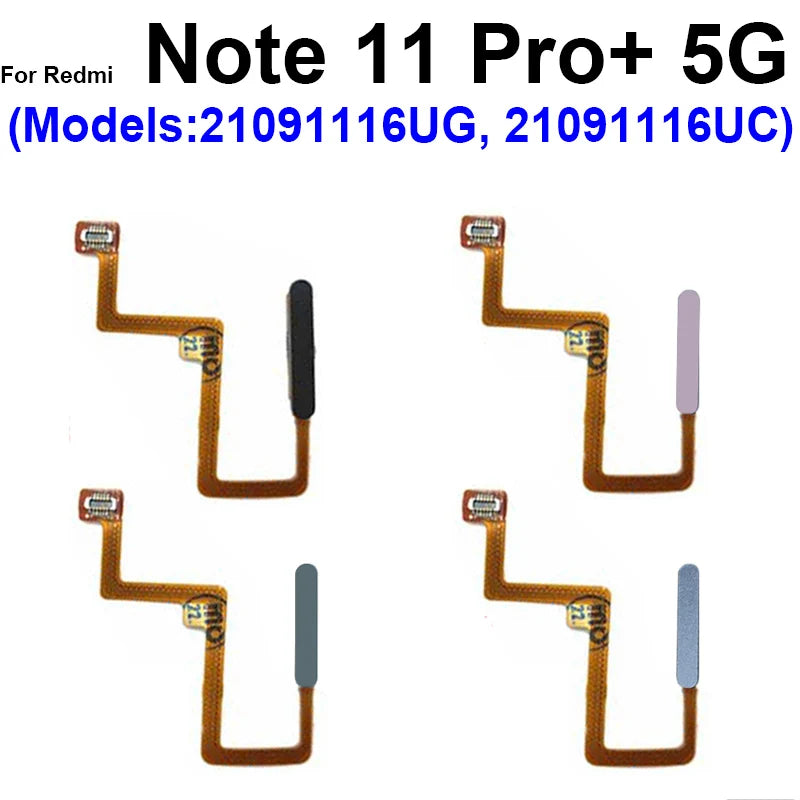 Fingerprint Sensor Flex Cable For Xiaomi Redmi Note 11 11 Pro 11Pro Plus 4G 5G Fingerprint Sensor Power Button Flex Ribbon Parts