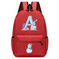 Xmas Snowman Alphabet A-Z Print Backpack for Toddler Girls Boys Schoolbag Holiday Lightweight Kindergarten Kid Daily School Bag