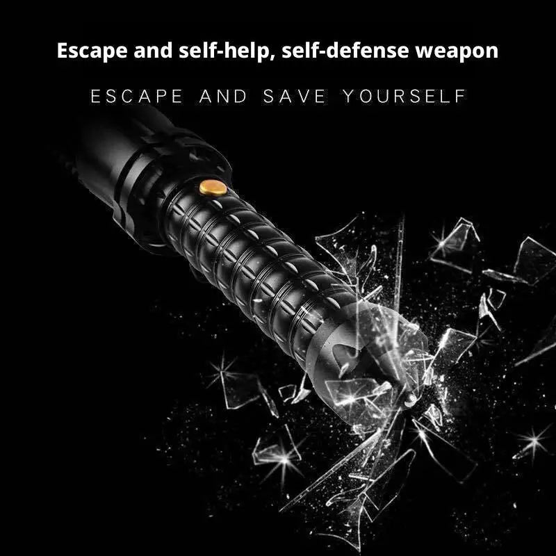 Rechargeable Tactical Flashlight with Long Handle - View 3 | SAMAG