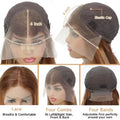 8-14 Short Inch Chocolate Brown Straight Bob Human Hair Wigs #4 Colored 200 Density 13x4 HD Straight Full Lace Front Wigs