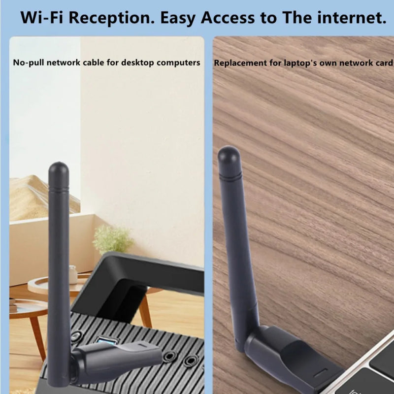 150Mbps Mini USB WiFi Adapter MT7601 2.4GHz Wireless Network Card Wi - Fi Receiver Dongle with Antenna - Visuel 4 | SAMAG