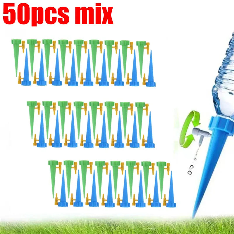Automatic Drip Irrigation Watering System Plant Dripper Spike Kits Garden Self Watering Planter Insert Plant Watering Devices