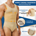 Men's Sleeveless Full Body Shaper Tummy Control Triangle Pants Shapewear Hip Lifting Bodysuit Compression Faja Sexy Wide Strap Underwear