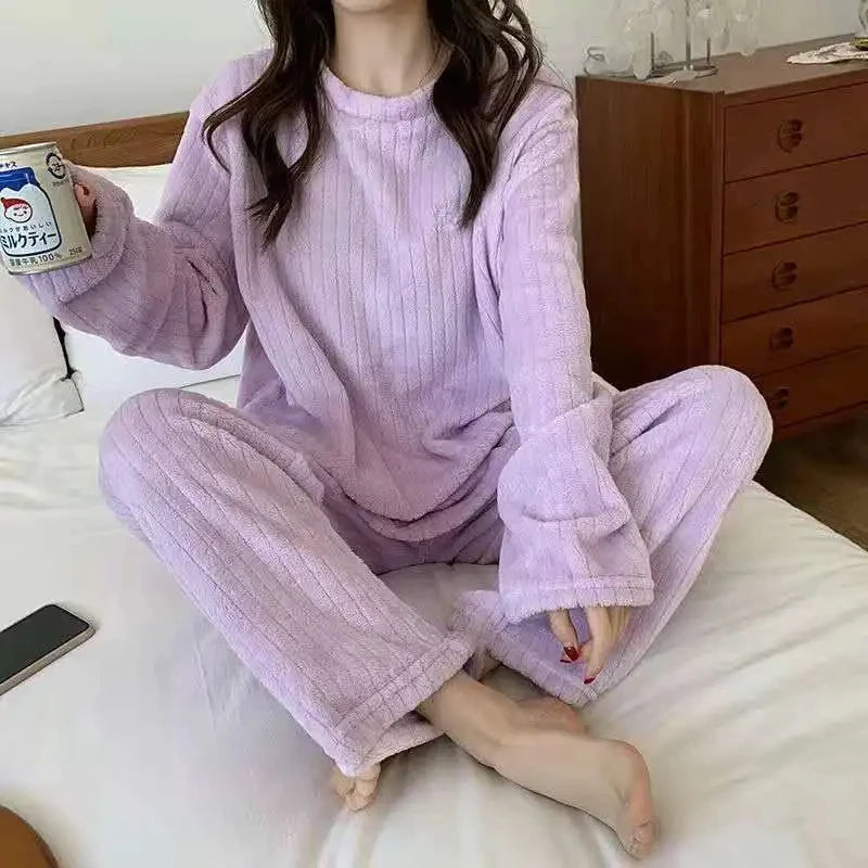 Winter Women's New Pajamas Homewear Suit Fall and Warm | SAMAG