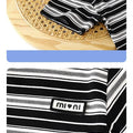 Striped Casual Sports Short Sleeve Two Piece Set Clothing | SAMAG
