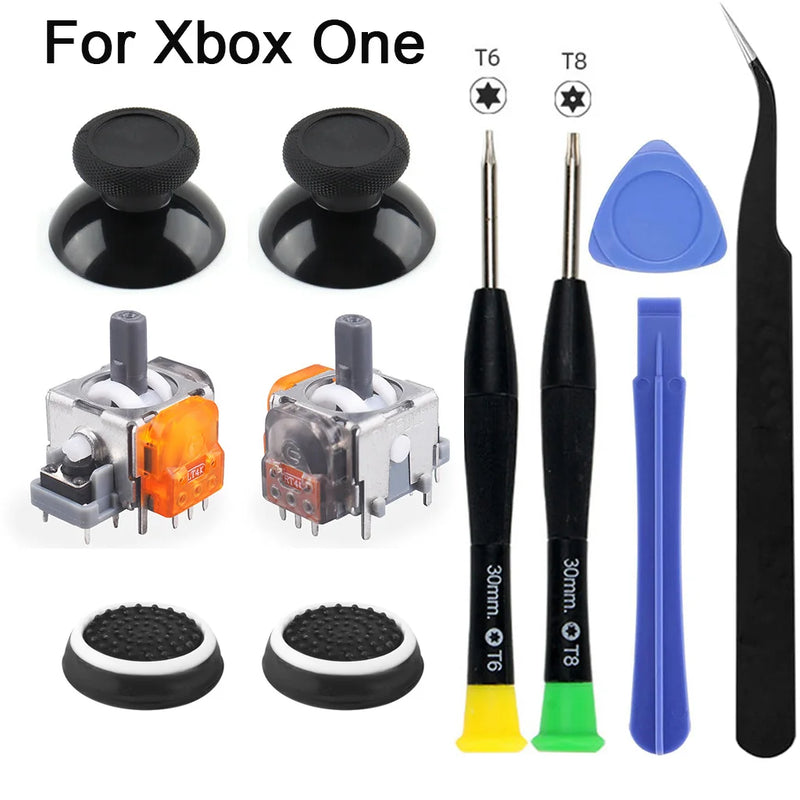 TMR Electromagnetic Joysticks Replacement for PS5 Xbox One Controller Anti-Drift Sticks with Thumbstick Accessories Repair Tool
