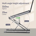 High-efficiency aluminum alloy laptop stand, adjustable, heat-dissipating, portable and foldable