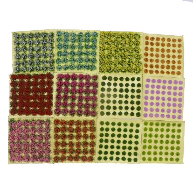 Dollhouse Micro Landscape Courtyard Garden Greening Decor Micro Scale Architecture Sand Table Scene Stickable Flower Clust Model