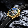 CHENXI Original Skeleton Mechanical Man Watches Luxury Men's Automatic Watch	Leather Strap Fashion Business Wristwatch Gift