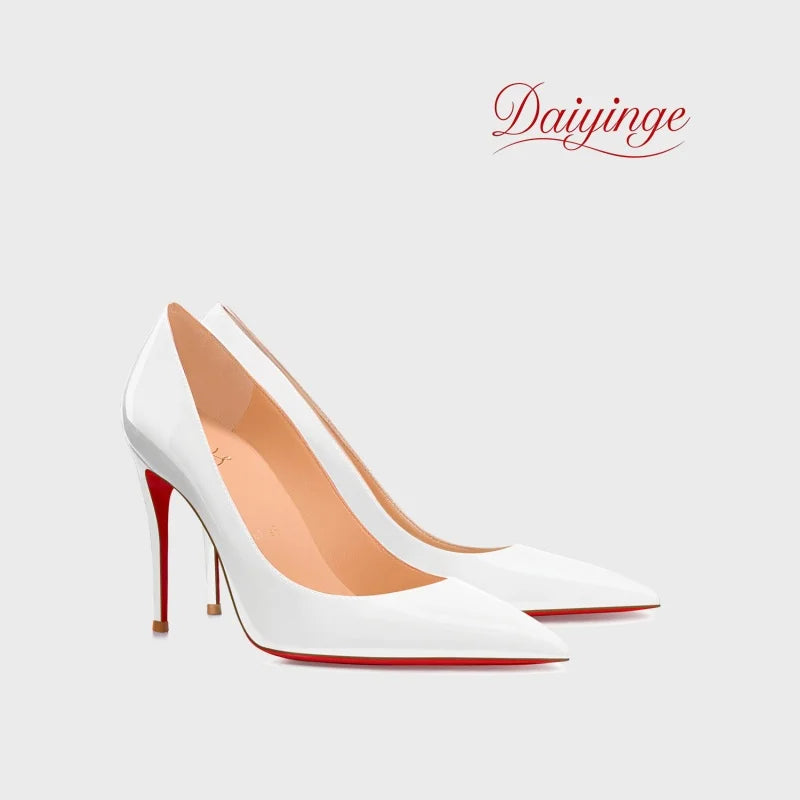 Heels For Ladies 2026 New Luxury Designer High Quality Red Bottoms High Heels Pointed Toe Stiletto Pumps 12 cm Sexy Dress Shoes