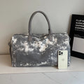Fashion Canvas Tie-dye Women's Travel Bag Luxury Designer Boston Bag Large capacity shoulder crossbody bag with shoe compartment