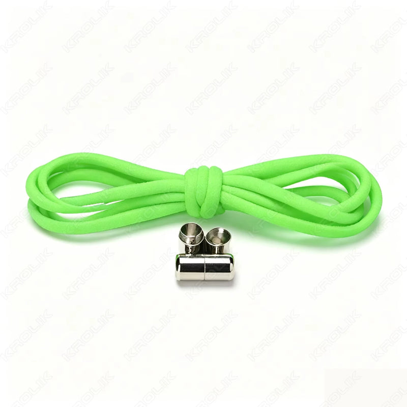 No Ties Lock Shoelaces Sneakers Elastic Shoelace Tie Free Shoe Lazy Laces Capsule Metal Lock Quick Shoe Strings for Adult Kids