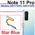Fingerprint Sensor Flex Cable For Xiaomi Redmi Note 11 11 Pro 11Pro Plus 4G 5G Fingerprint Sensor Power Button Flex Ribbon Parts