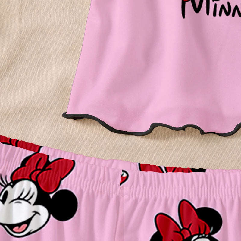 Women's 2-piece Disney Minnie Bow Cute Cartoon Pattern | SAMAG