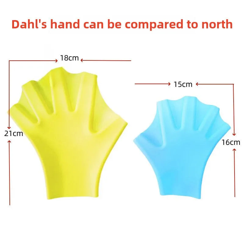 Silicone Swim Training Gloves Freestyle Breaststroke Practice Webbed Duck Palms Waterproof Adult Swimming Gear for Men Women New