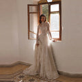 Simple Wedding Dresses A Line Woman's Sexy Lace Shiny | SAMAG