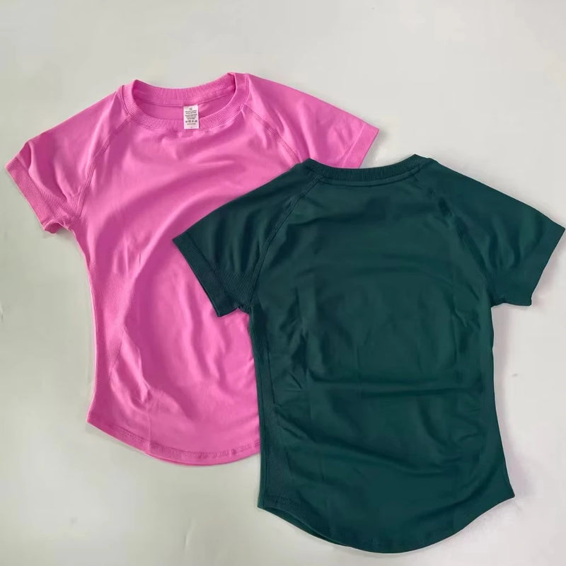 1-2 Pieces Sports Sets Short Sleeve Seamless Yoga Top Gym Suit T-shirt Set Fitness Set Women Workout Running Sports Shorts
