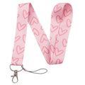 Heart Lanyard Simple Style Neck Strap for Key ID Card Cell Phone Straps Badge Holder DIY Hanging Rope Neckband Accessories