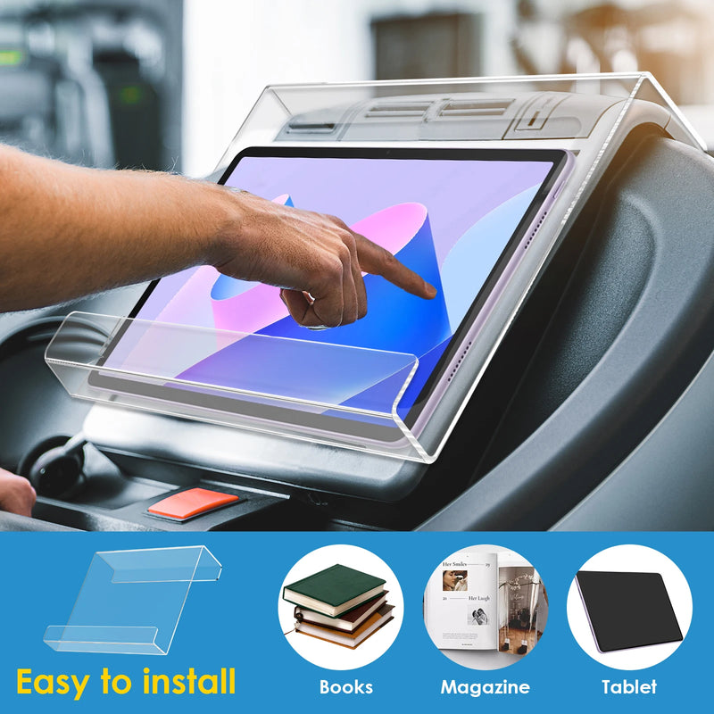 Acrylic Treadmill Tablet Holder Transparent Magazine Rack Portable Tablet Display Stand Exercise Running Reading Bike Stand