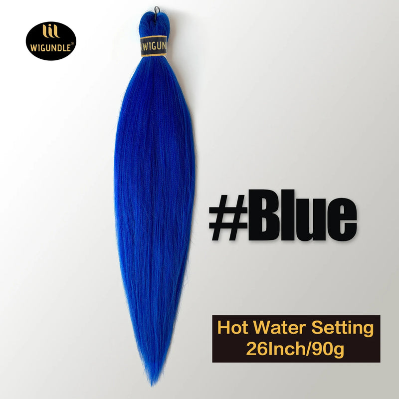 Kanekalon 26inch Hot Water Set Pre Stretched Jumbo Braiding Hair Box Twist Braids Synthetic Hair Extensions For Women Soft Yaki