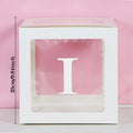 Transparent Letter Balloon Box Baby Shower Decorations Happy Birthday Wedding EID Decor 1st Birthday Party Supplies Balloon Box