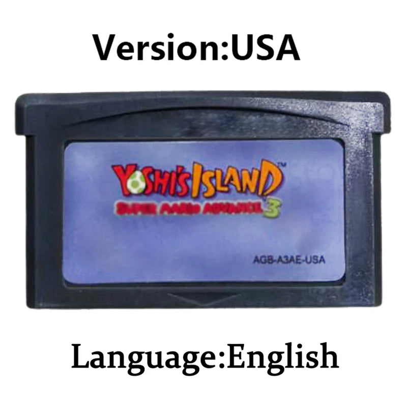 Mario GBA Games cards EUR USA Version GBA Game Cartridge 32 Bit Video Game Console Card Series Super  Wario Land4