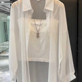 New 2026 Women's Ultra-Smooth Loose Sun Protection Shirt Pearl Silk Ice Sensation Open Cardigan Outerwear Summer Fashion
