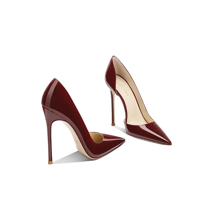 2026 Fashion Gradient Color Side Empty High Heels Women's Thin Heels 12cm Shallow Mouth Sexy Pointed Temperament Single Shoes