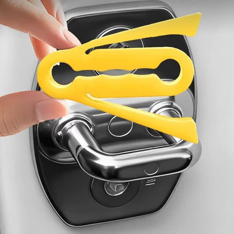 Silicone Car Door Latch Covers 4 Piece Shock Absorption Pad Noise Reduction Car Silicone Door Latch Protective Cover for Suv