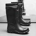 Men's Mid-Calf Rain Boots 2026 New Style Fishing Car Wash Waterproof Work Safety Kitchen Water Shoes Anti-Slip Rubber Shoes