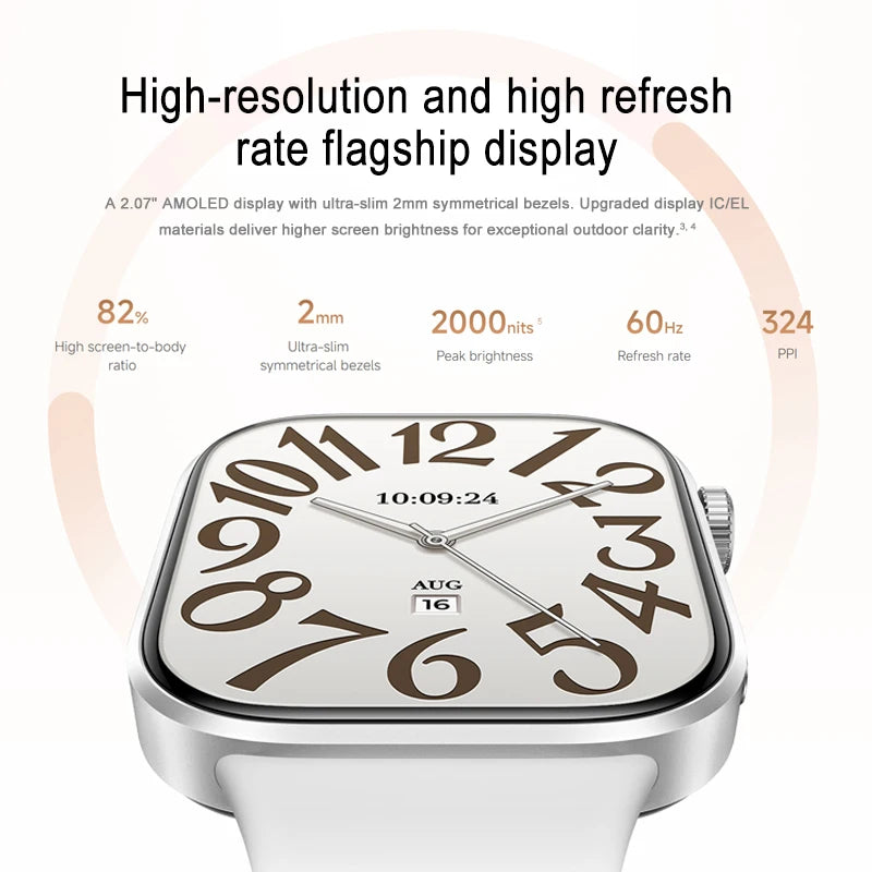 Global Version Redmi Watch 6 Smartwtach 2.07" AMOLED Large Screen 9.9mm Ultra-Thin Body 550mAh Battery 150+ Sports Modes 5ATM