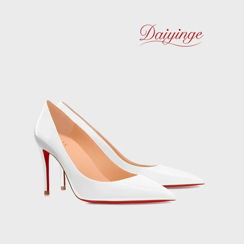 Heels For Ladies 2026 New Luxury Designer High Quality Red Bottoms High Heels Pointed Toe Stiletto Pumps 12 cm Sexy Dress Shoes