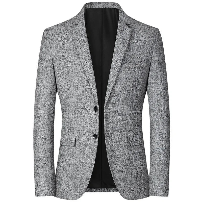 Brand Spring Autumn Men Tweed Blazer Two Buttons Notched | SAMAG