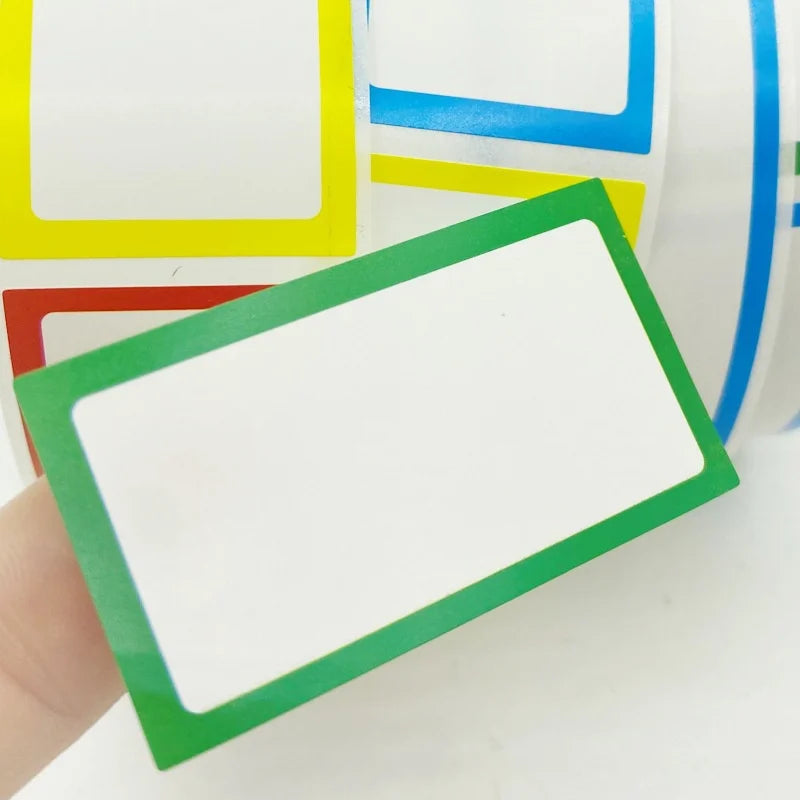 1 Roll 250Pcs Colorful Blank Handwritten Name Stickers Labels Children School Teacher Offer Stationery Sticker Water Bottle Desk