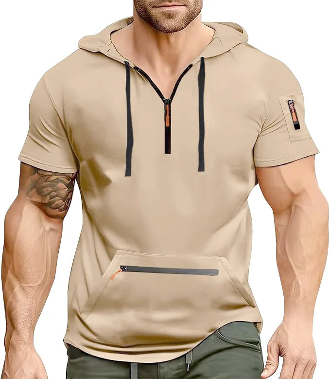 Men Hooded Sleeveless Shirt Casual Gym Tank Top Male Breathable Bodybuilding Vest Basketball Shirt Fashion Singlet Man Clothes