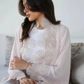 Eid Flower Women's Long Abaya Dubai Cardigan Dress | SAMAG