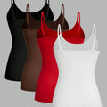 4 pcs Women Solid Color  Camisoles Vest Women Tank Tops Female Summer Sexy Strap Basic Tops Sleeveless Camisole T-shirt