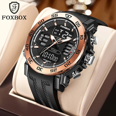 FOXBOX Fashion Outdoor Electronics Watches Male Luxury Casual Waterproof Luminous Alarm Auto Date Dual Digital | SAMAG