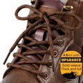 2 Pairs Work Boots Shoe Laces Diameter 4.5mm Heavy Duty Hiking Shoelaces for Men Women Round German Training Shoelace
